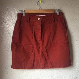 LAST CHANCE * JUSTFAB Rust Color Denim Skirt